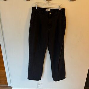 Abercrombie & Fitch Black The Loose High-Rise pleated Jeans size 31/ 12L